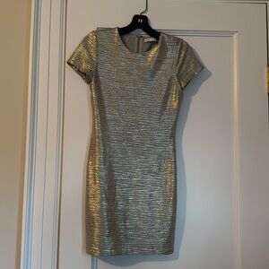 Alice and Olivia metallic sheath dress size 2
